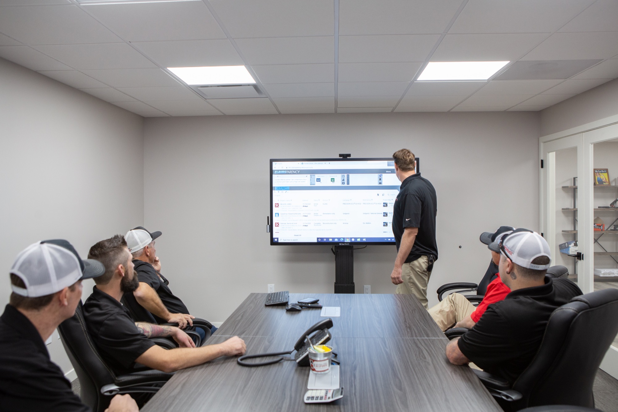 National First Response team reviewing project details