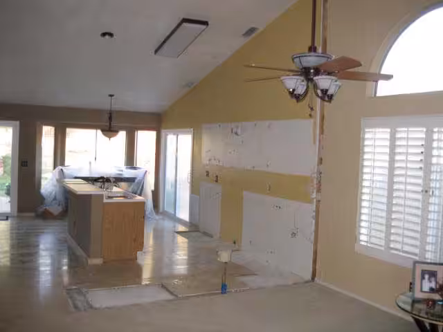 Kitchen during restoration work