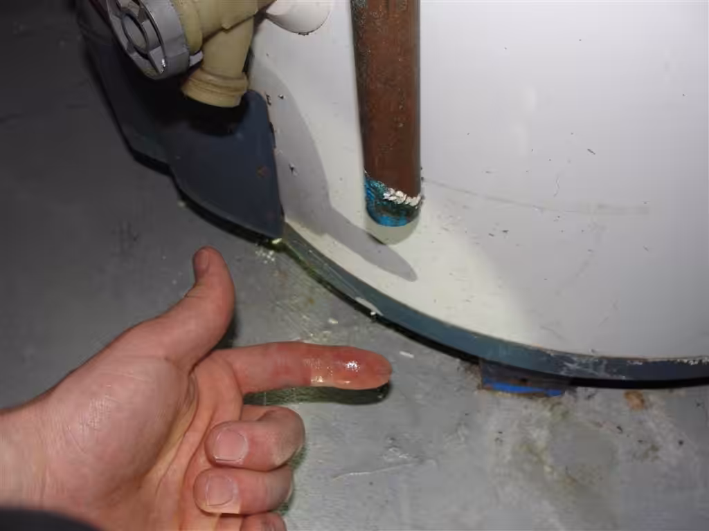 Leaking water heater relief valve